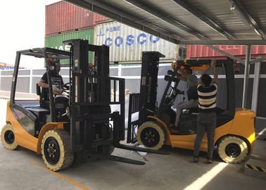 বড় ব্যাটারি Forklift ট্রাক 3000kg, ডাবল কনট্রোলার ফর্ক উত্তোলন ট্রাক